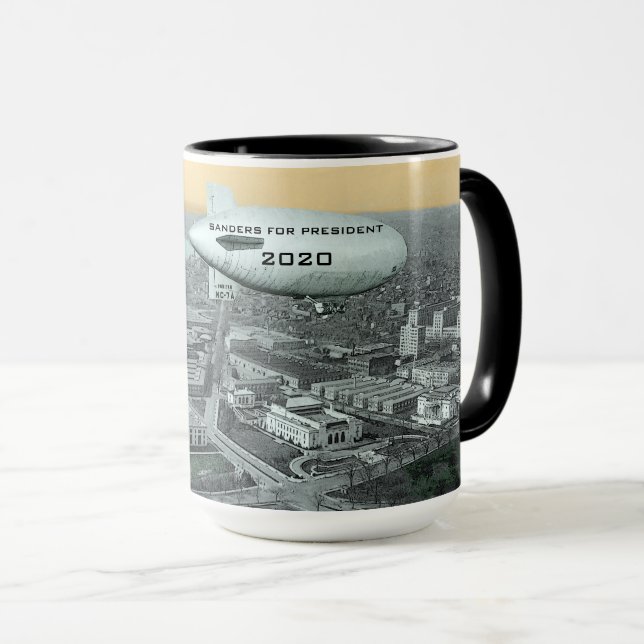 Bernie Sanders for President 2020 comic Blimp DC Mug (Front Right)