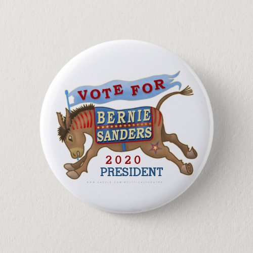 Bernie Sanders for President 2020 Democrat Donkey Button