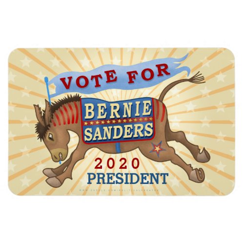 Bernie Sanders for President 2020 Democrat Donkey Magnet