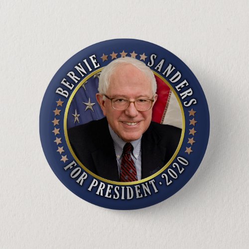 Bernie Sanders for President 2020 Democrat Photo Button