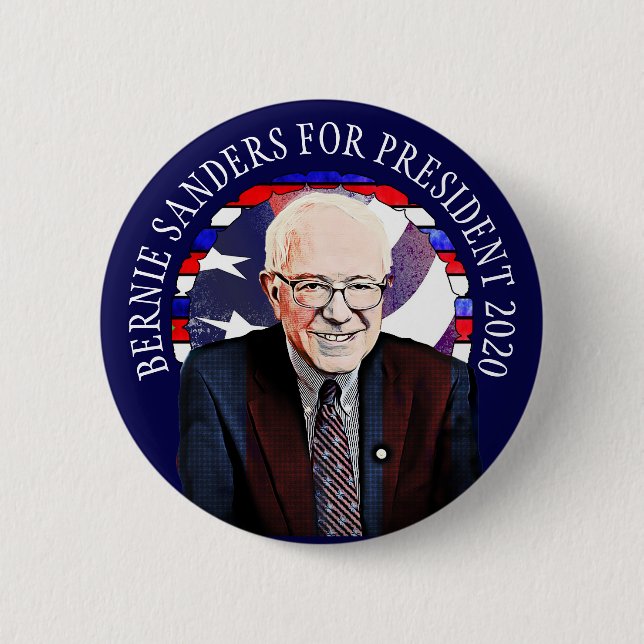 Bernie Sanders for President 2020 Election Button (Front)