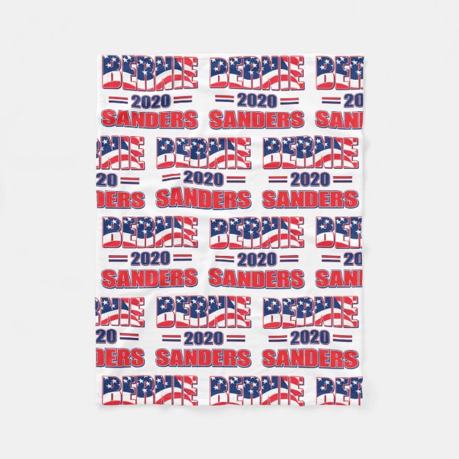 Bernie Sanders for President 2020 Fleece Blanket (Front)