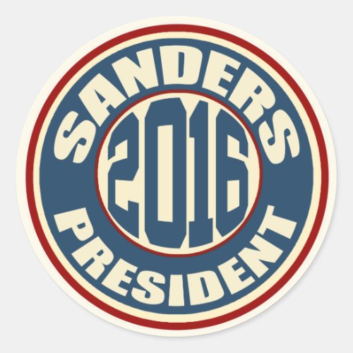 Bernie Sanders for President in 2016 Classic Round Sticker