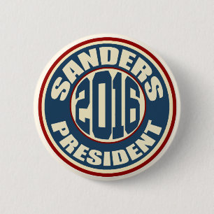 Bernie Sanders for President in 2016 Pinback Button