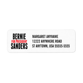 Bernie Sanders For President Label