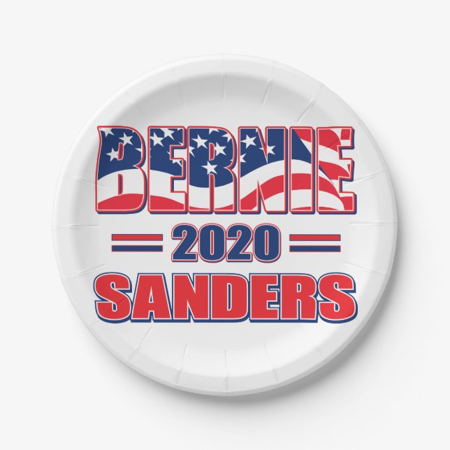 Bernie Sanders for President Paper Plates (Front)