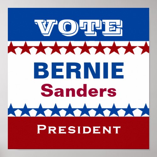 Bernie Sanders for President Poster