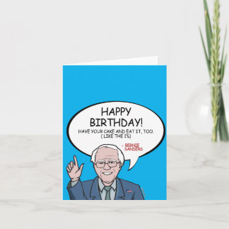 Bernie Sanders Greeting - Happy Birthday -.png Card