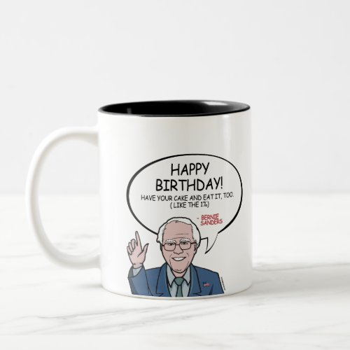 Bernie Sanders Greeting _ Happy Birthday _png Two_Tone Coffee Mug