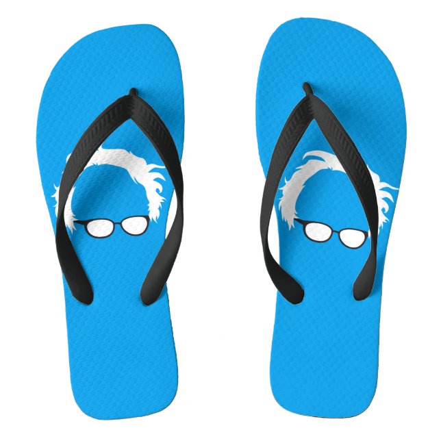 Bernie Sanders Hair Flip Flops (Footbed)
