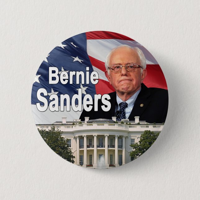Bernie Sanders Pinback Button (Front)