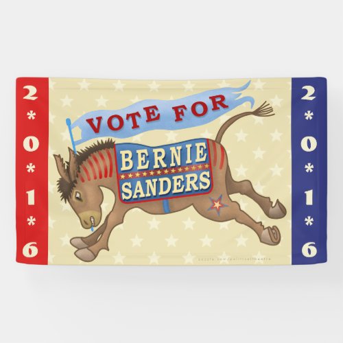 Bernie Sanders President 2016 Democrat Donkey Banner
