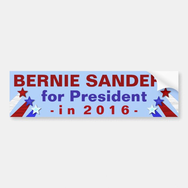 Bernie Sanders President 2016 Election Democrat Bumper Sticker (Front)