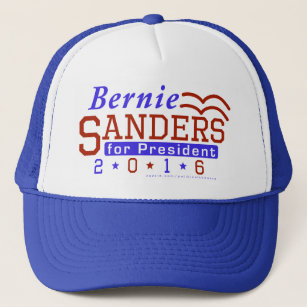 EMBROIDERED BERNIE SANDERS FOR USA PRESIDENT BASEBALL TRUCKER HAT 2016 FLAG BLUE 
