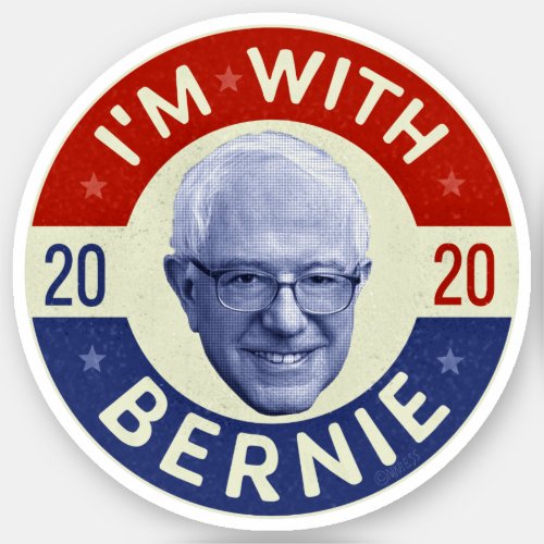 Bernie Sanders President 2020 Democrat Photo Retro Sticker
