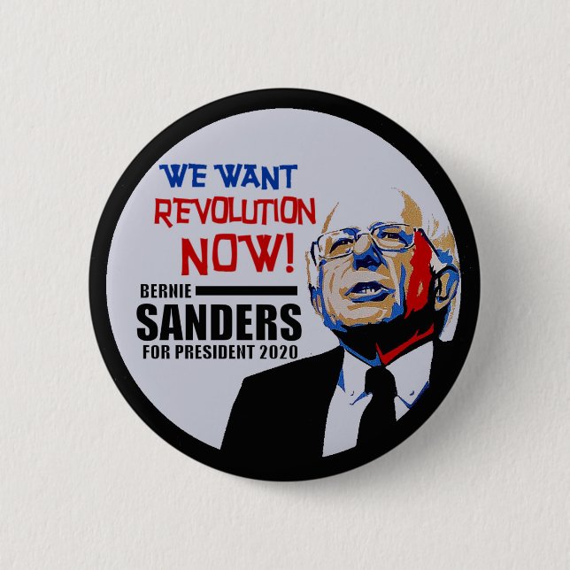 Bernie Sanders President 2020 Pinback Button (Front)