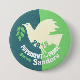 Bernie Sanders President for Peace Pinback Button