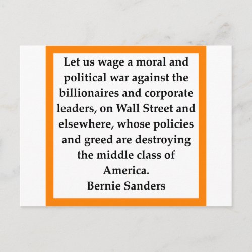 Bernie Sanders quote Postcard