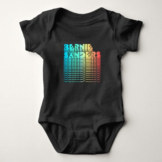 Bernie Sanders Retro 70s 80s Baby Bodysuit (Front)