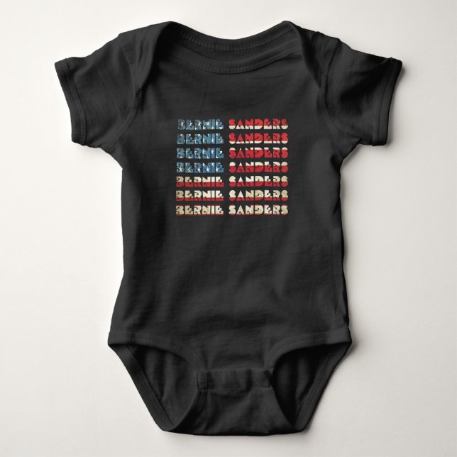 Bernie Sanders Retro 70s 80s Baby Bodysuit (Front)