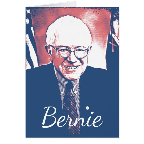 Bernie Sanders Support Digital Art Black Card