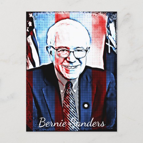 Bernie Sanders Support Digital Art Postcard