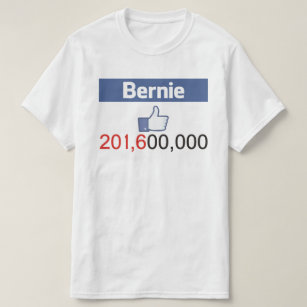 Bernie Sanders t-shirt Facebook likes the Bern