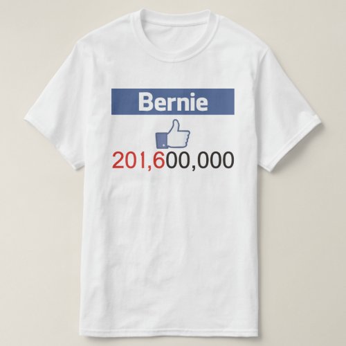 Bernie Sanders t_shirt Facebook likes the Bern