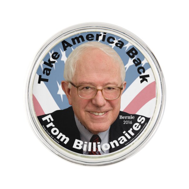 Bernie Sanders Take America Back Lapel Pin (Front)
