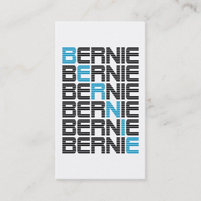 BERNIE sanders textStacks Business Card (Front)
