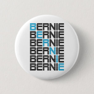 BERNIE sanders textStacks Pinback Button