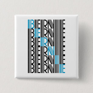 BERNIE sanders textual Pinback Button