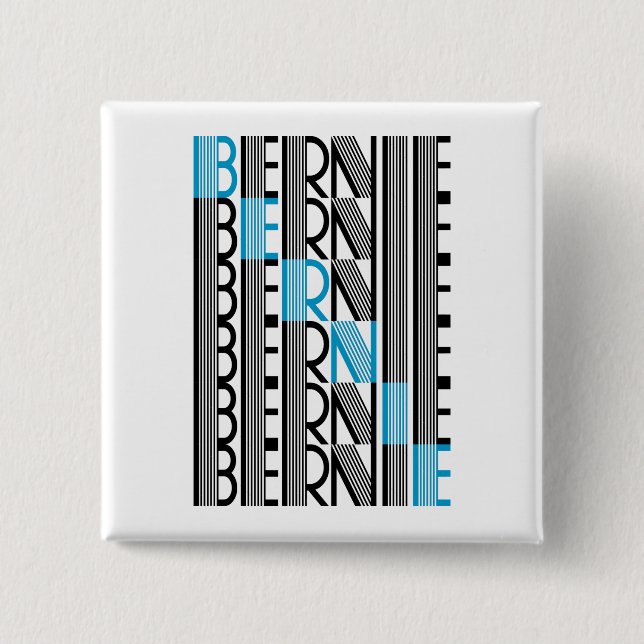 BERNIE sanders textual Pinback Button (Front)