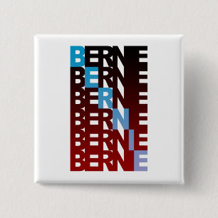 BERNIE sanders textualBern Pinback Button