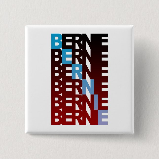 BERNIE sanders textualBern Pinback Button (Front)