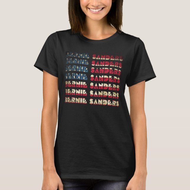 Bernie Sanders TShirts USA Flag | Retro T-Shirts (Front)