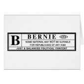 Bernie Sanders Warning Label (Front Horizontal)