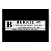 Bernie Sanders Warning Label (Front Horizontal)
