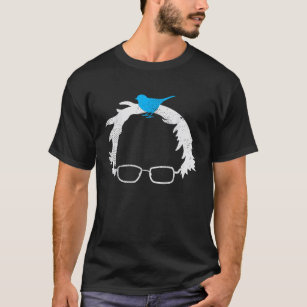 Bernie Sanders Wig Blue Bird Glasses 2020 Election T-Shirt