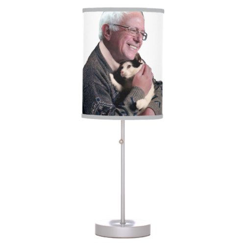 Bernie Sanders With Cat Meme Table Lamp