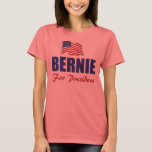Bernie Sanders Women&#39;s Bella Ringer T-shirt at Zazzle