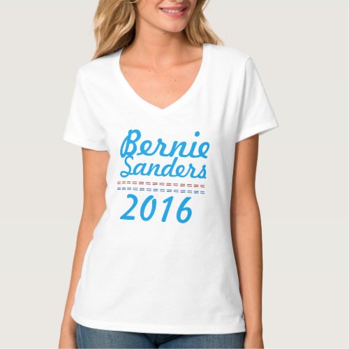 Bernie Sanders Womens Hanes Nano V_Neck T_Shirt