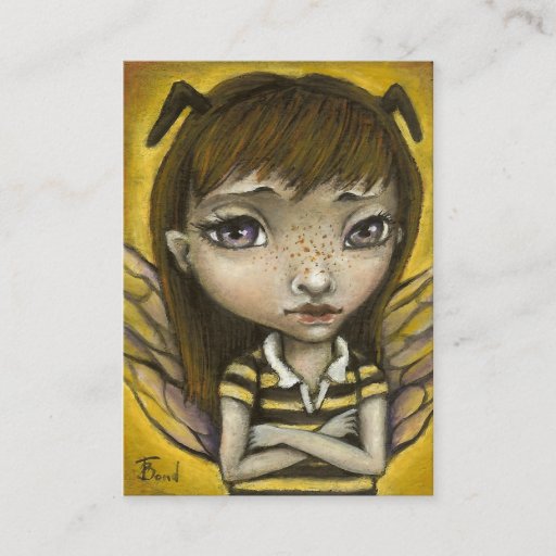 Customizable Bernie - the honey bee girl business card templates