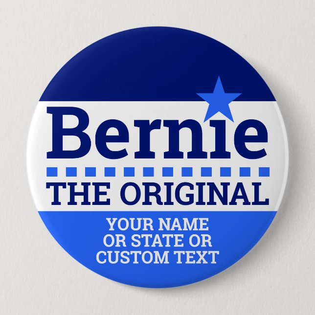 Bernie The Original 2020 Political Democrat Button (Front)