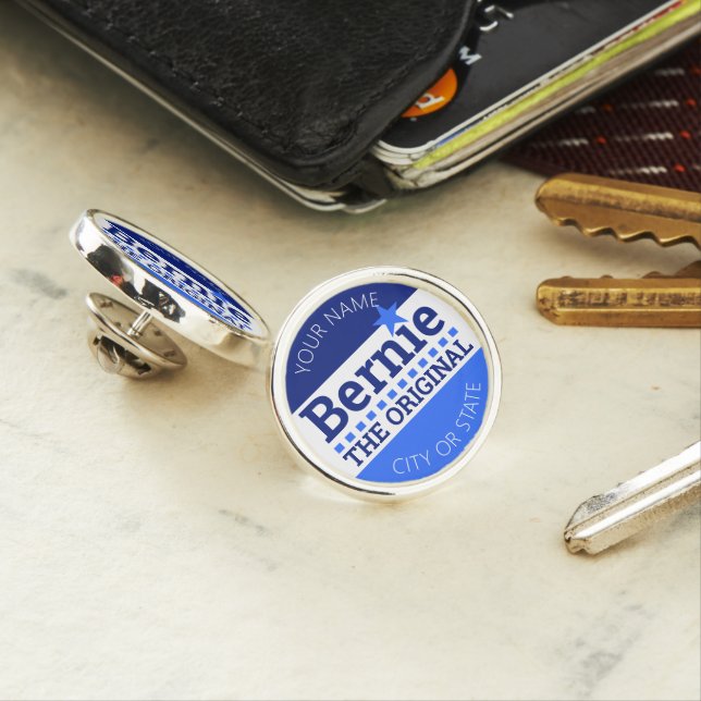 Bernie The Original Custom Political 2020 Vote Lapel Pin (In Situ)