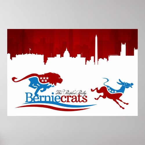 Berniecrats _ DNC on the run Poster