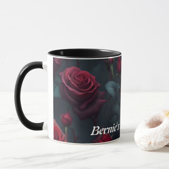 Bernie's Morning Tea Personalized Customizable Mug (With Donut)