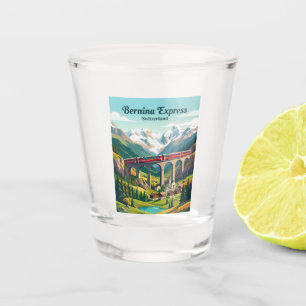 Bernina Express, Swiss Alps Switzerland Shot Glass