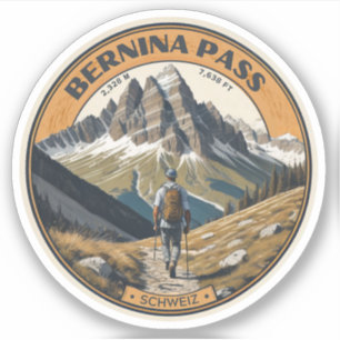 bernina pass swizerland outdoors mountain pass sticker