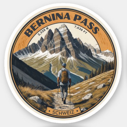 bernina pass swizerland outdoors mountain pass sticker